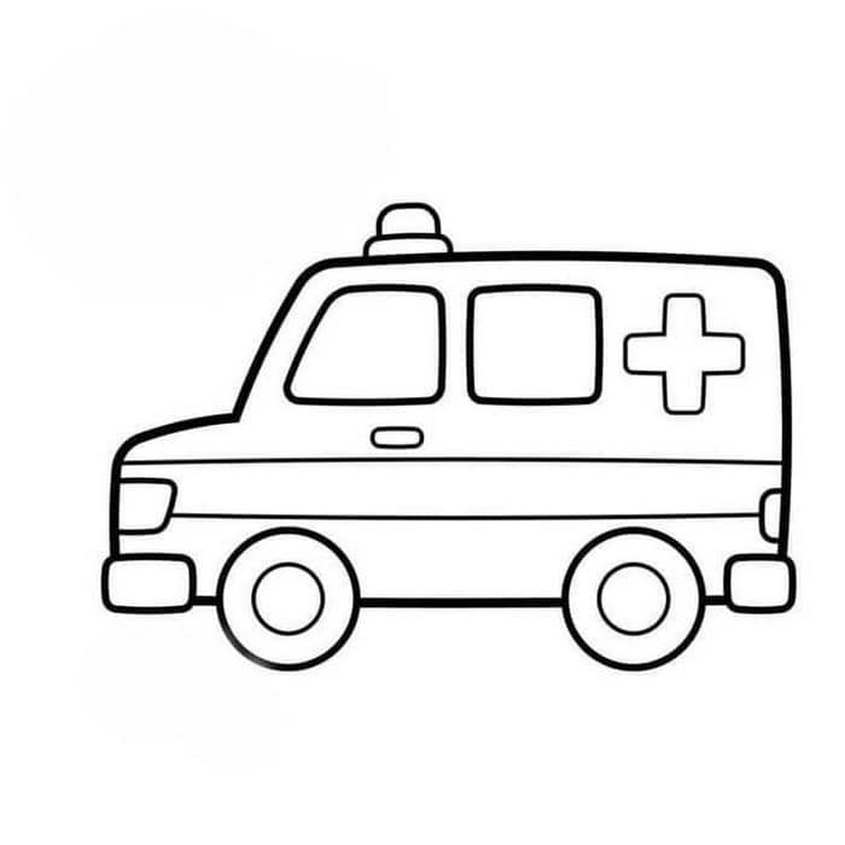 Tranh tô màu xe cứu thương đang làm nhiệm vụ - 8