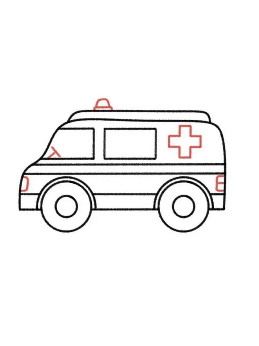 Tranh tô màu xe cứu thương - 9