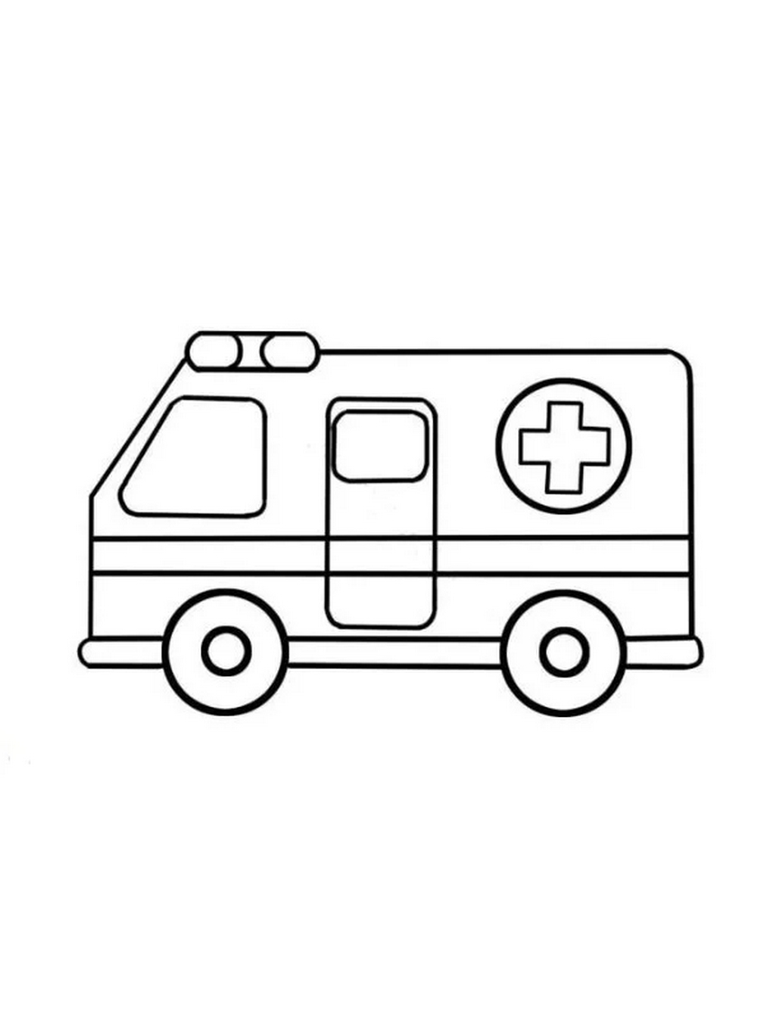 Tranh tô màu xe cứu thương - 11