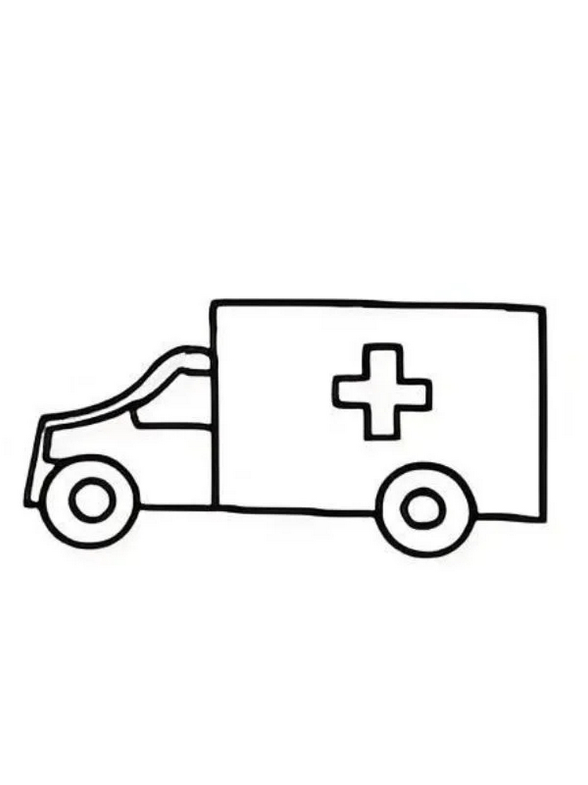 Tranh tô màu xe cứu thương - 17