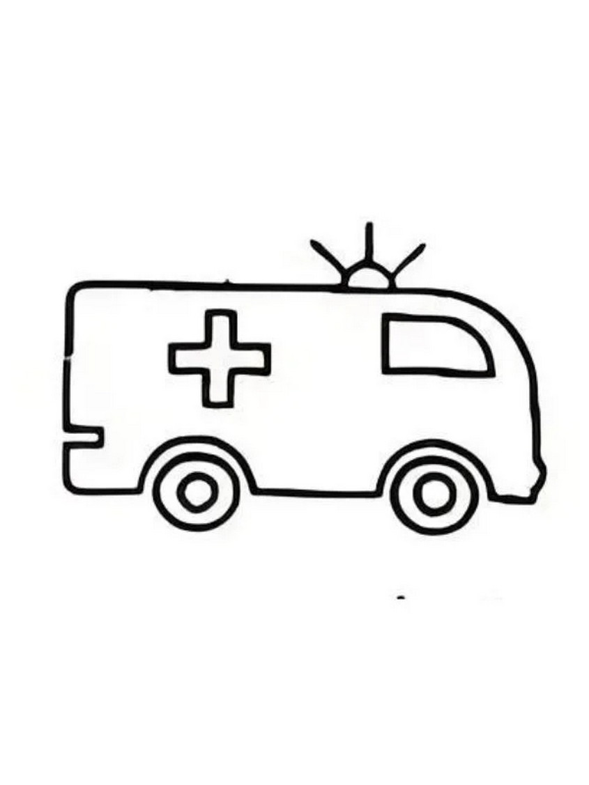 Tranh tô màu xe cứu thương - 19