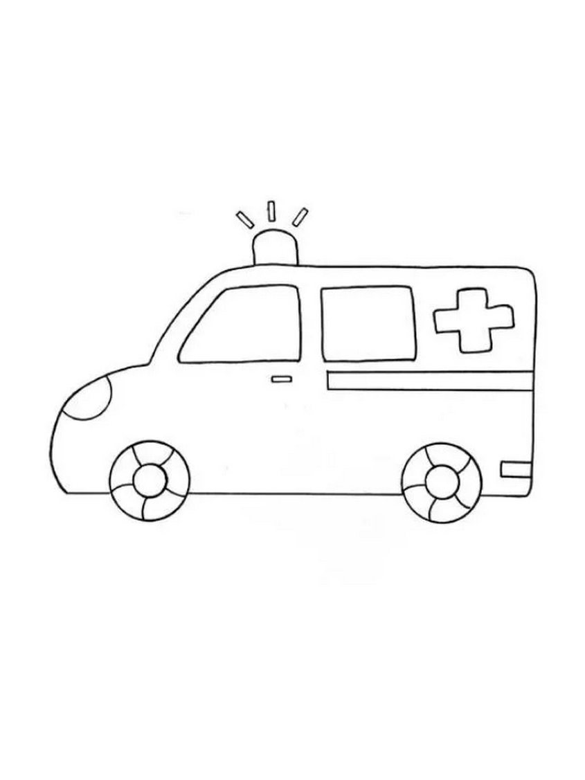 Tranh tô màu xe cứu thương - 23
