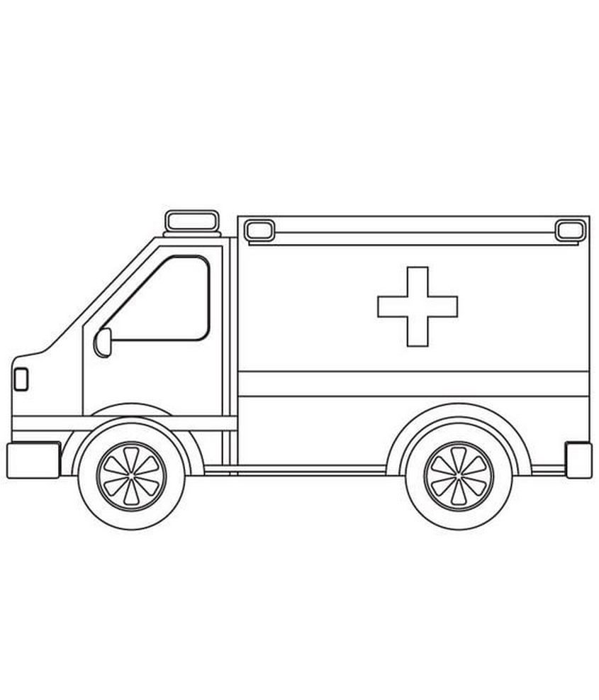 Tranh tô màu xe cứu thương - 27