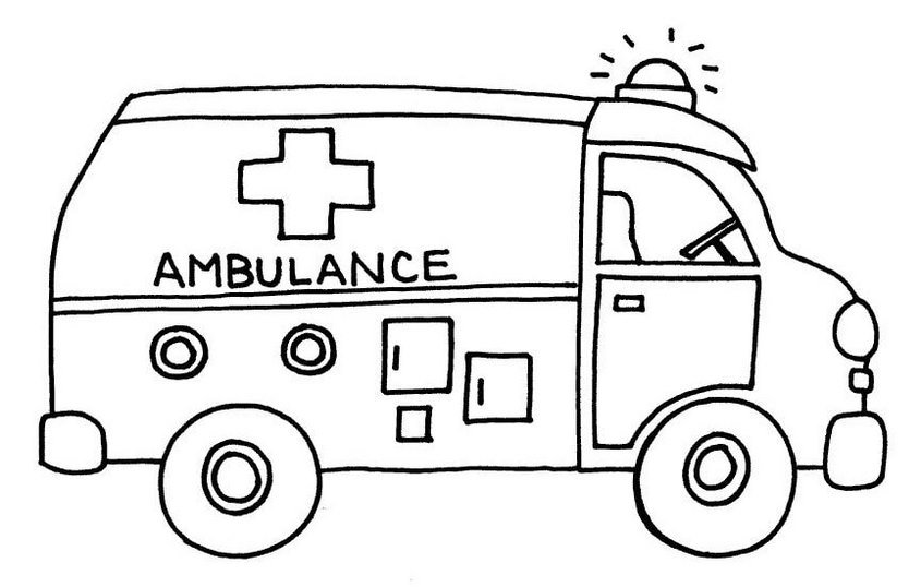 Tranh tô màu xe cứu thương - 39