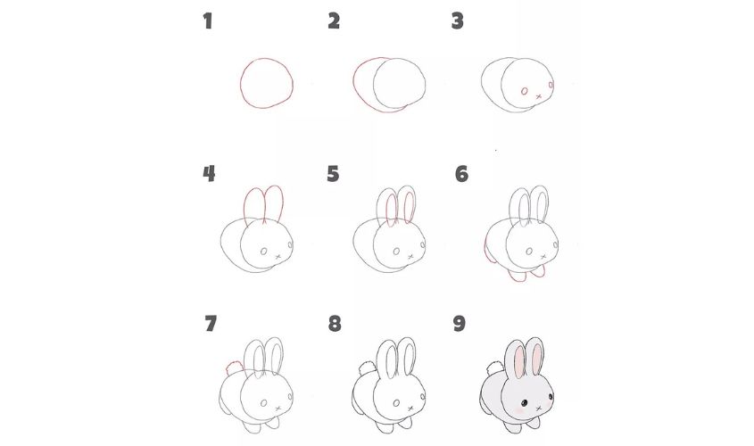Cách vẽ con thỏ đáng yêu
