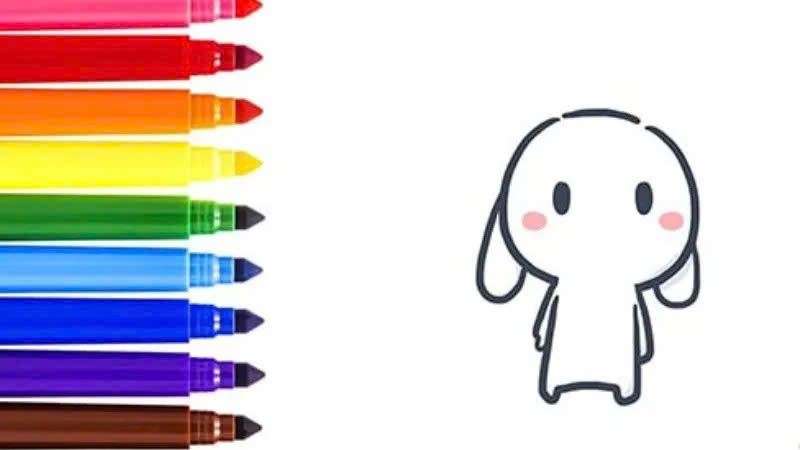 Cách vẽ con thỏ bảy màu