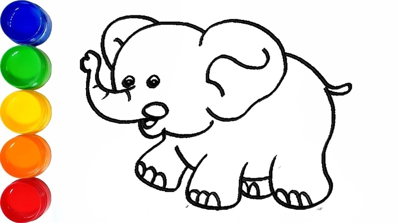 Mẫu 4: Vẽ con voi đơn giản