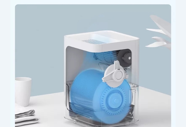 Cấu tạo của một chiếc máy tạo độ ẩm bằng cơ chế bay hơi tự nhiên