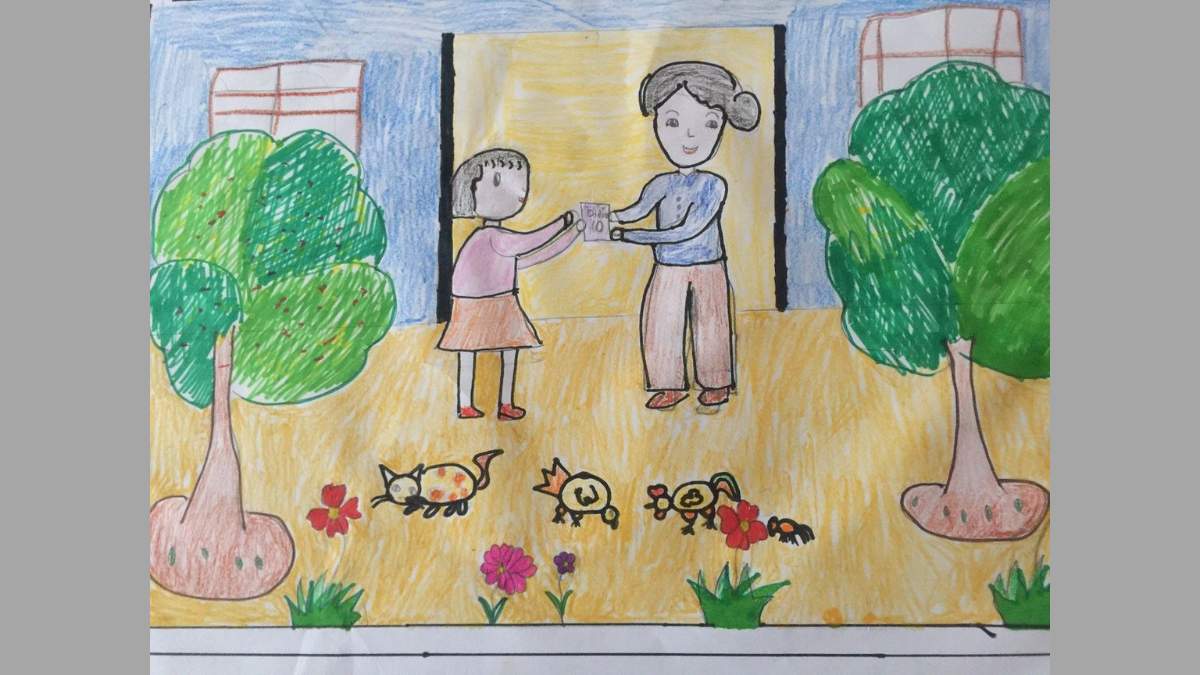 Ý tưởng 17: Vẽ tranh 20/10 tặng mẹ, bà