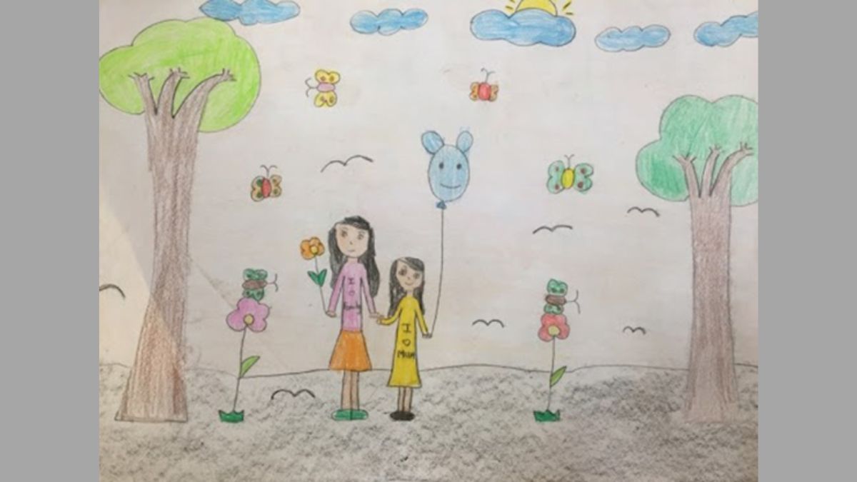 Ý tưởng 20: Vẽ tranh 20/10 tặng mẹ, bà