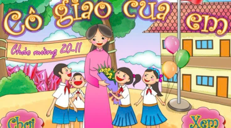 Mẫu 13: tranh vẽ ngày 20/11 đẹp, ý nghĩa