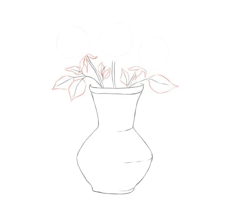 Bước 4: Vẽ cành và lá Bước 4: Vẽ cành và lá