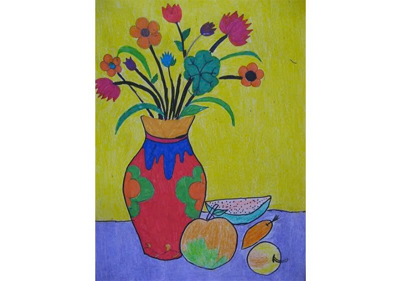 Mẫu 11: ý tưởng tranh vẽ bình hoa đơn giản, đẹp nhất Mẫu 11: ý tưởng tranh vẽ bình hoa đơn giản, đẹp nhất