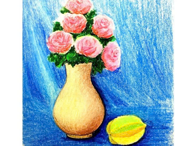 Mẫu 15: ý tưởng tranh vẽ bình hoa đơn giản, đẹp nhất Mẫu 15: ý tưởng tranh vẽ bình hoa đơn giản, đẹp nhất