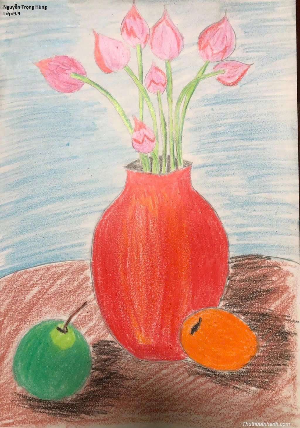 Mẫu 18: ý tưởng tranh vẽ bình hoa đơn giản, đẹp nhất Mẫu 18: ý tưởng tranh vẽ bình hoa đơn giản, đẹp nhất