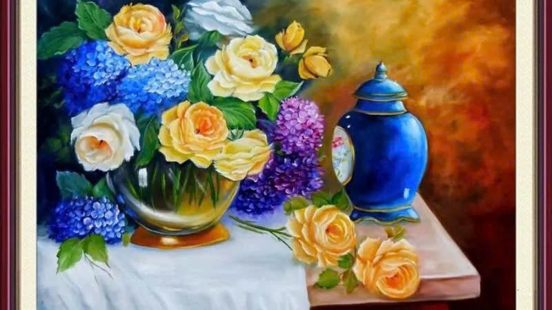 Mẫu 3: ý tưởng tranh vẽ bình hoa đơn giản, đẹp nhất Mẫu 3: ý tưởng tranh vẽ bình hoa đơn giản, đẹp nhất