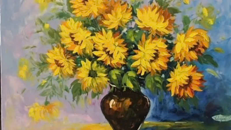 Mẫu 5: ý tưởng tranh vẽ bình hoa đơn giản, đẹp nhất Mẫu 5: ý tưởng tranh vẽ bình hoa đơn giản, đẹp nhất