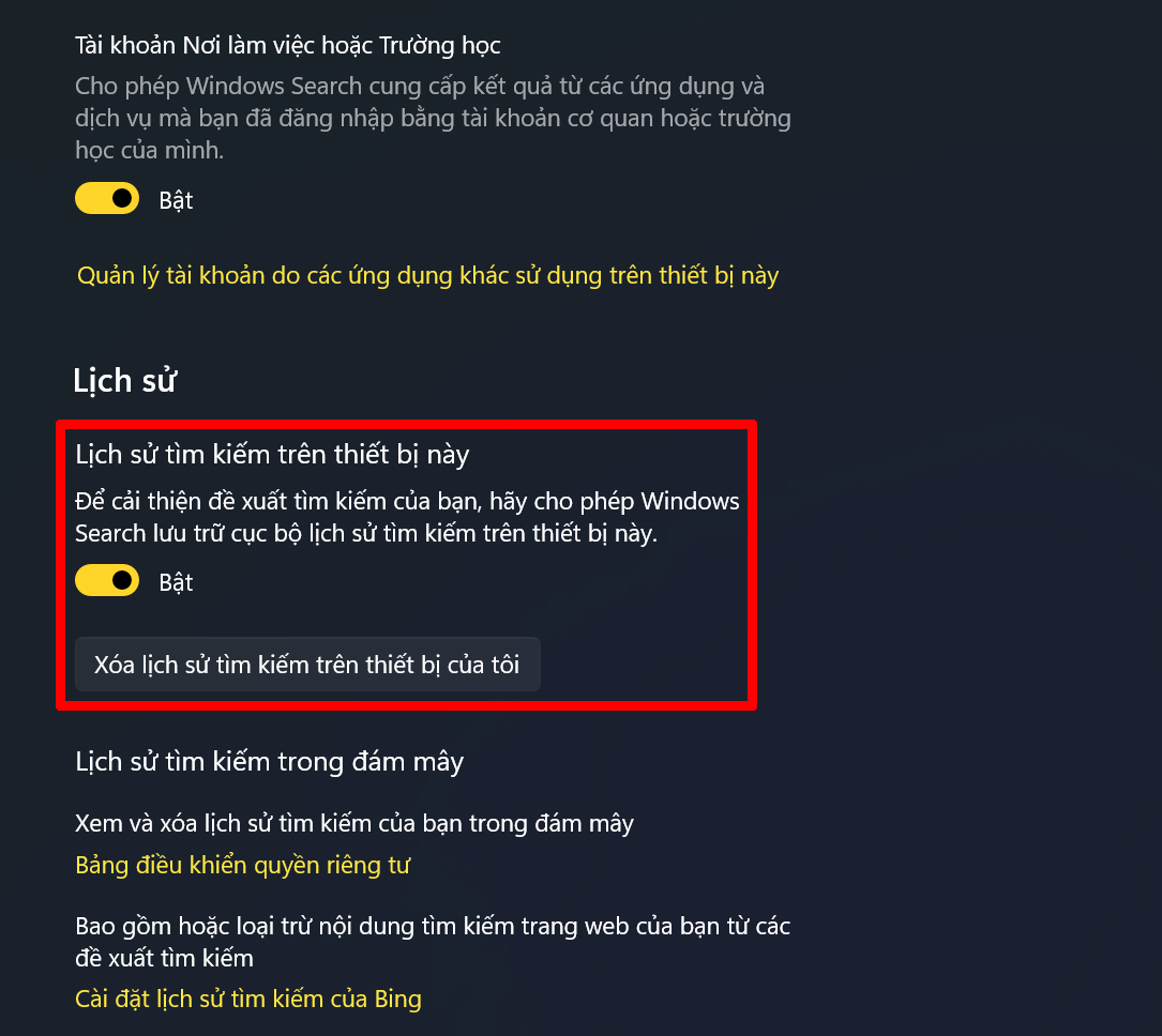 Cách Xóa Lịch Sử Tìm Kiếm Trên Search Bar Windows 11 Cách Xóa Lịch Sử Tìm Kiếm Trên Search Bar Windows 11