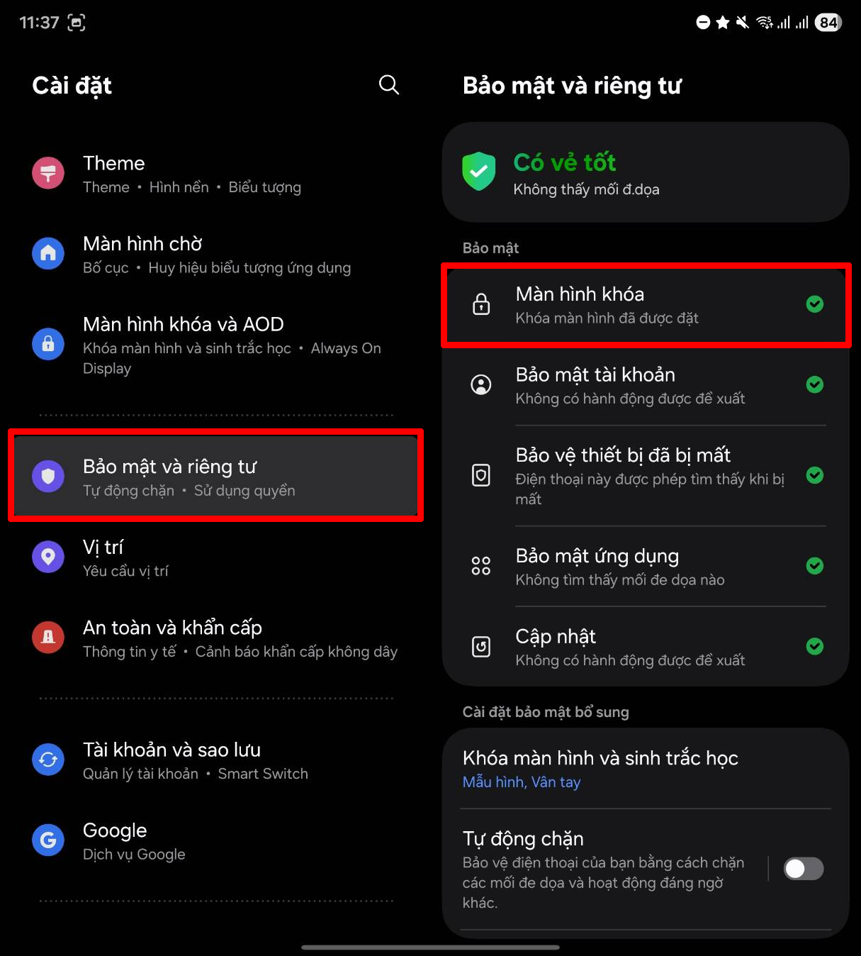 Cách cài mật khẩu màn hình trên Galaxy Z Fold7 Cách cài mật khẩu màn hình trên Galaxy Z Fold7