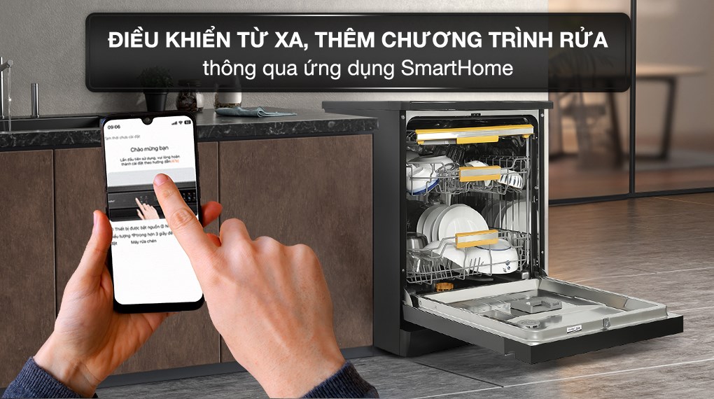 Điều khiển máy rửa chén Comfee từ xa tiện lợi qua ứng dụng SmartHome