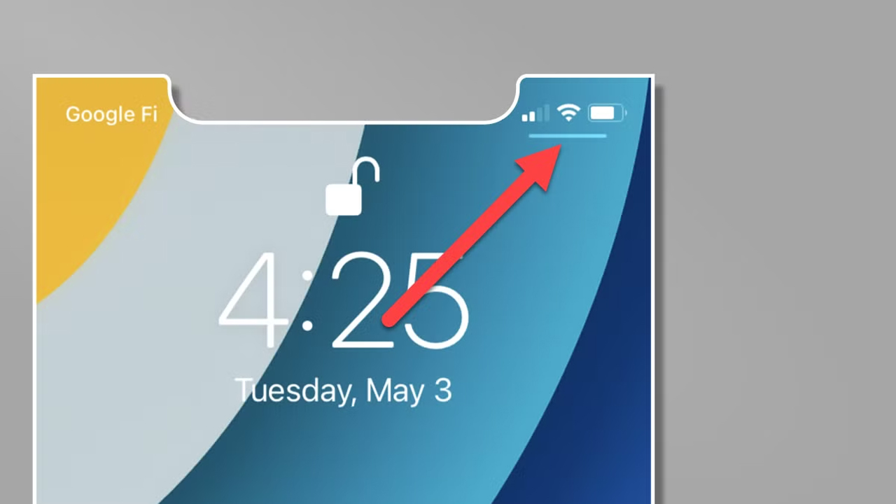 Gạch ngang dưới cột sóng iPhone là gì Gạch ngang dưới cột sóng iPhone là gì