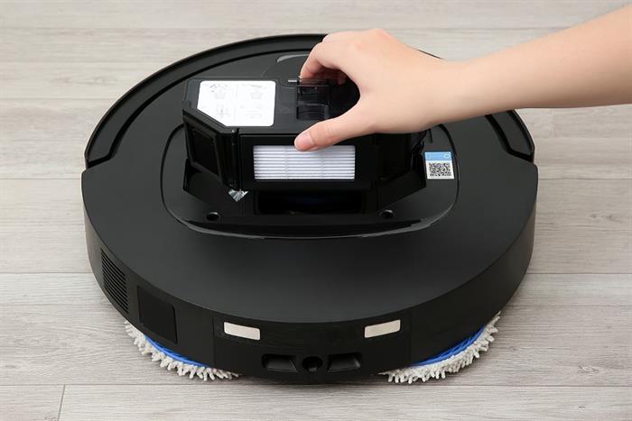 Bạn dễ dàng tháo bộ lọc của Robot hút bụi lau nhà Ecovacs T30C - Đen để vệ sinh