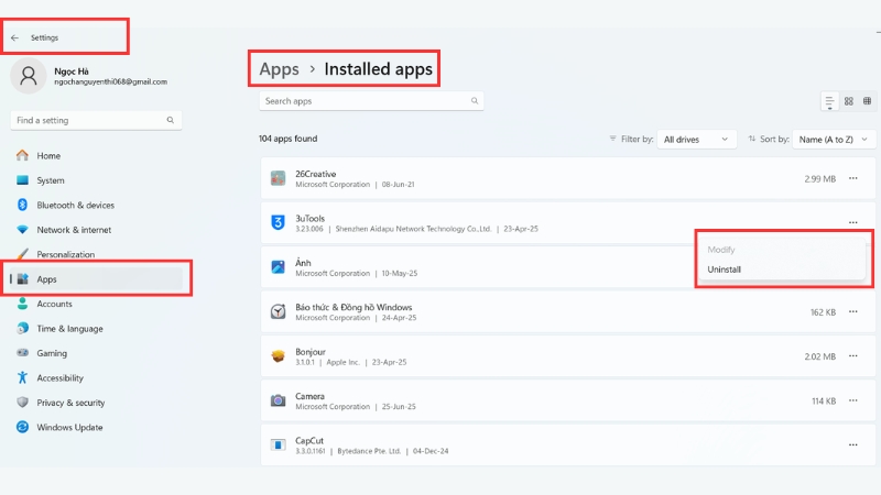 X&oacute;a những ứng dụng kh&ocirc;ng cần sử dụng.