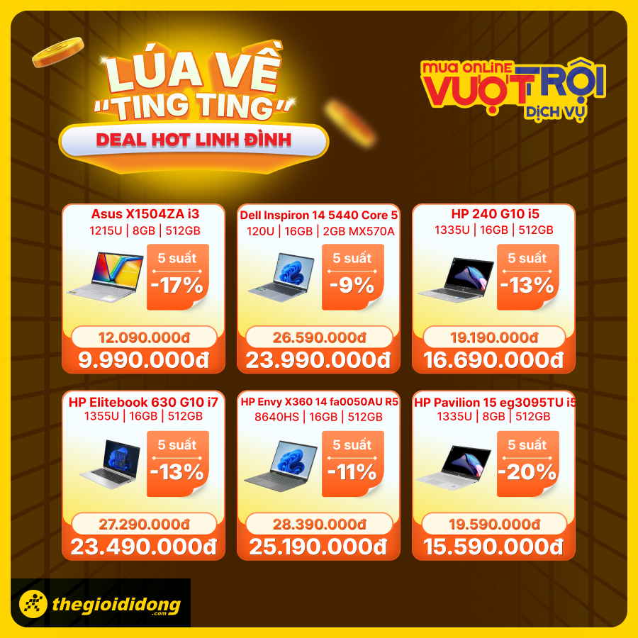 Lúa Về Ting Ting - Deal Hot Tới Đỉnh: Duy Nhất 25/07, Chốt Đơn Ngay Nhiều Sản Phẩm Công Nghệ Giá Sốc Lúa Về Ting Ting - Deal Hot Tới Đỉnh: Duy Nhất 25/07, Chốt Đơn Ngay Nhiều Sản Phẩm Công Nghệ Giá Sốc