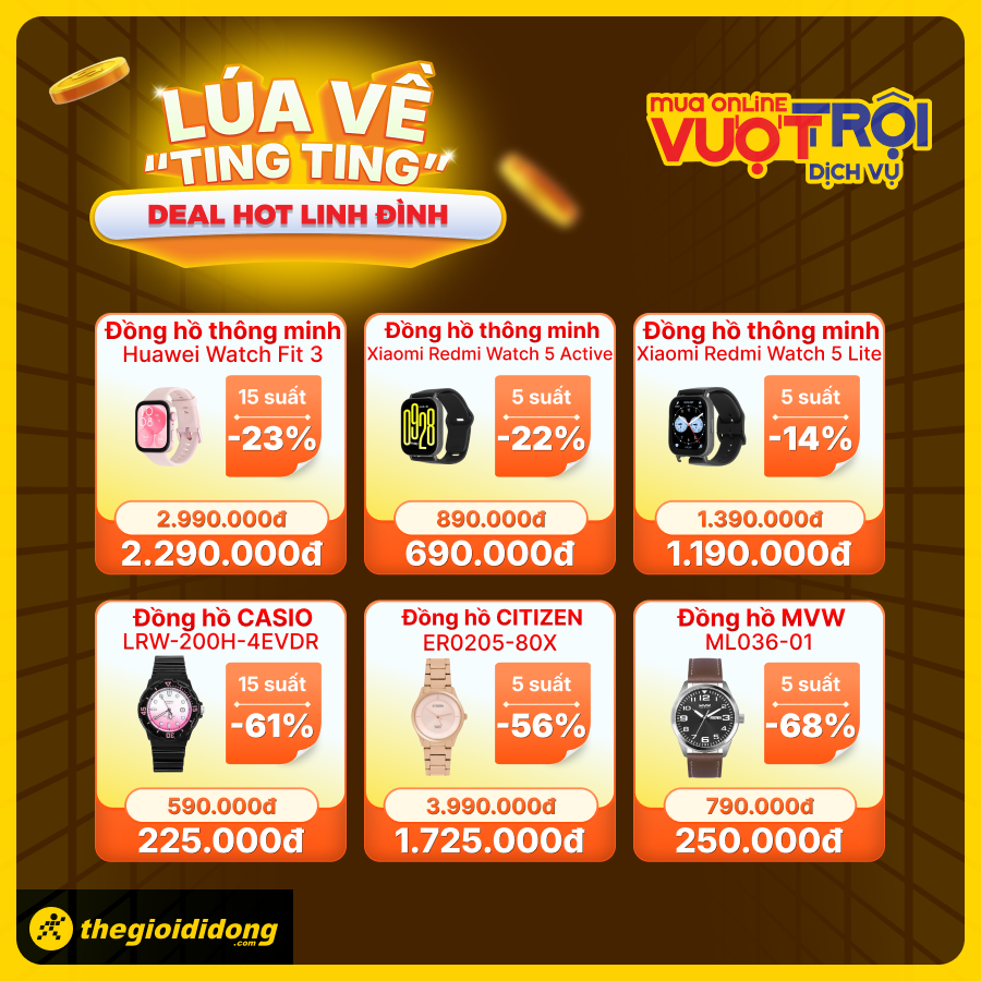 Lúa Về Ting Ting - Deal Hot Tới Đỉnh: Duy Nhất 25/07, Chốt Đơn Ngay Nhiều Sản Phẩm Công Nghệ Giá Sốc Lúa Về Ting Ting - Deal Hot Tới Đỉnh: Duy Nhất 25/07, Chốt Đơn Ngay Nhiều Sản Phẩm Công Nghệ Giá Sốc