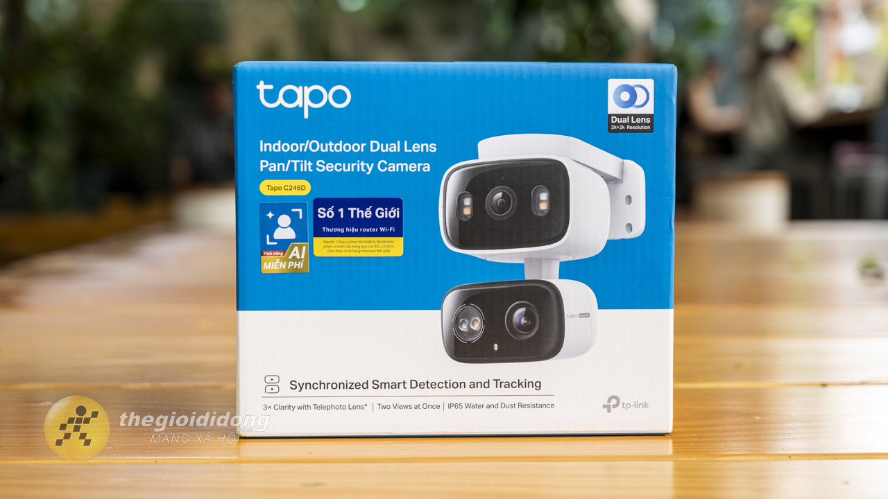 Hộp Đựng Của Tapo C246D Có Thiết Kế Nhỏ Gọn. Hộp Đựng Của Tapo C246D Có Thiết Kế Nhỏ Gọn.