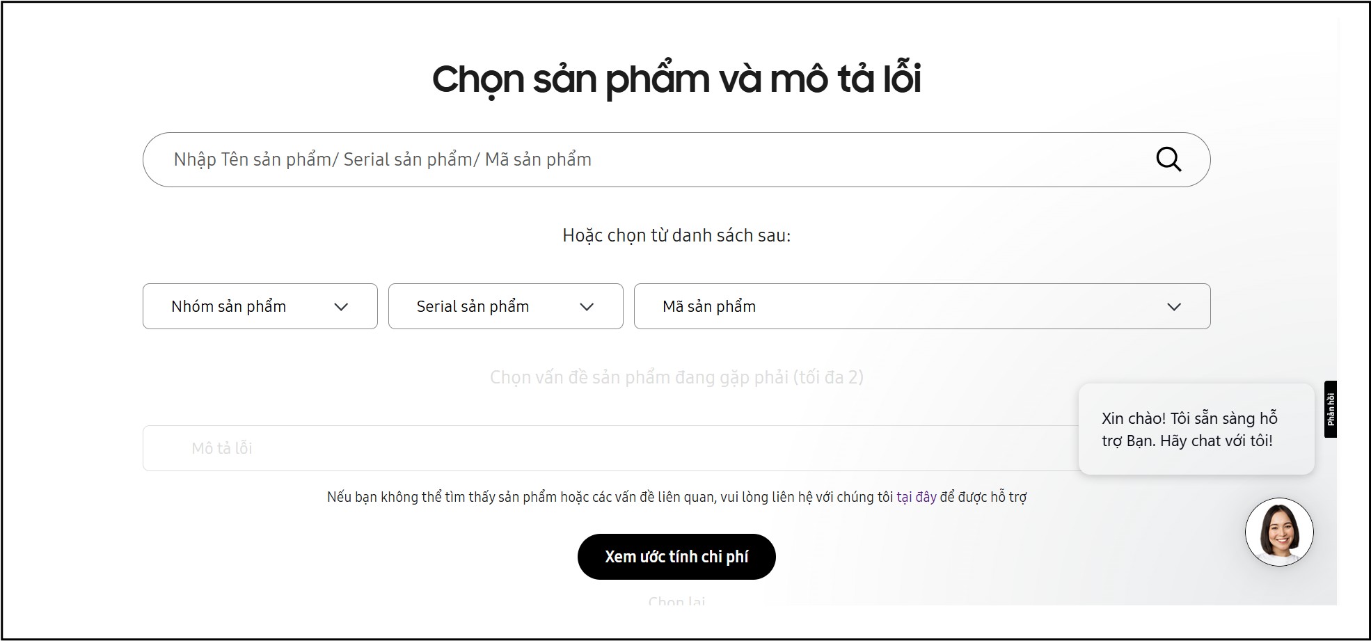 Chọn mẫu sản phẩm để xem gi&aacute;