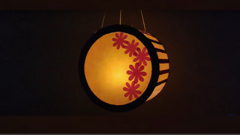 Cách làm lồng đèn trung thu hình tròn bằng giấy