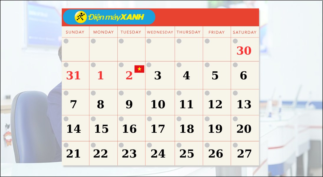 Lịch nghỉ lễ 2/9 của ngân hàng