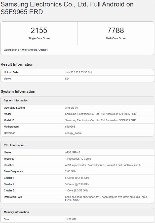 Exynos 2600 Exynos 2600