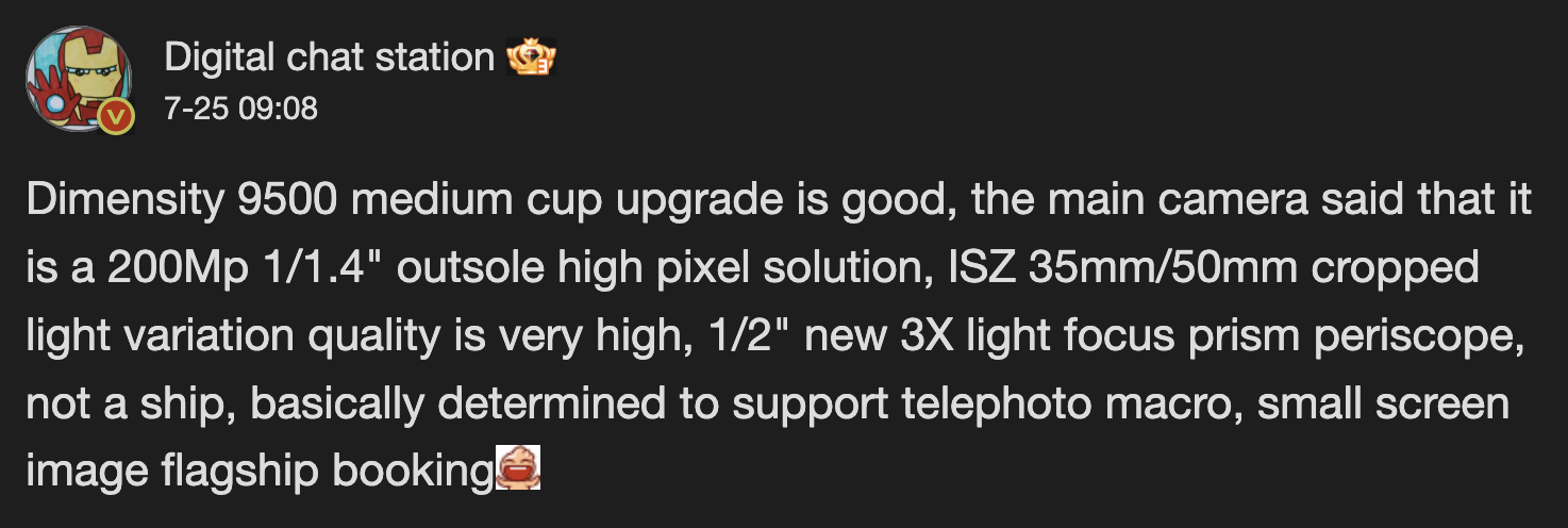 Dimensity 9500 Dimensity 9500