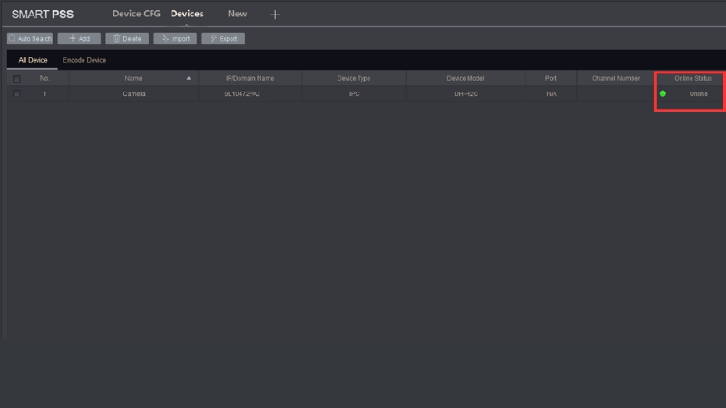 Kết nối th&agrave;nh c&ocirc;ng, thiết bị hiển thị trạng th&aacute;i online