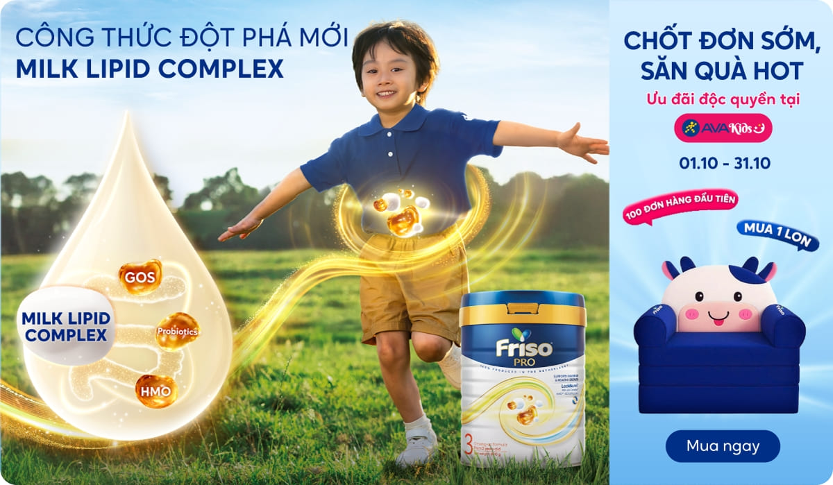 Sữa Friso Pro 3 sở hữu công thức đột phá mới với Milk Lipid Complex