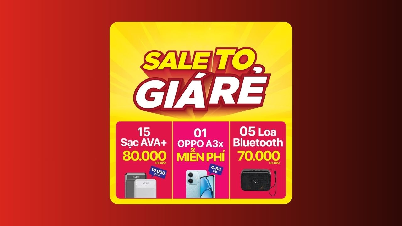 Dẫn Đầu Sale To Giá Rẻ: Đặt Lịch Săn Oppo A3X Miễn Phí, Mua Sạc Dự Phòng Giá Chỉ Từ 80K Dẫn Đầu Sale To Giá Rẻ: Đặt Lịch Săn Oppo A3X Miễn Phí, Mua Sạc Dự Phòng Giá Chỉ Từ 80K