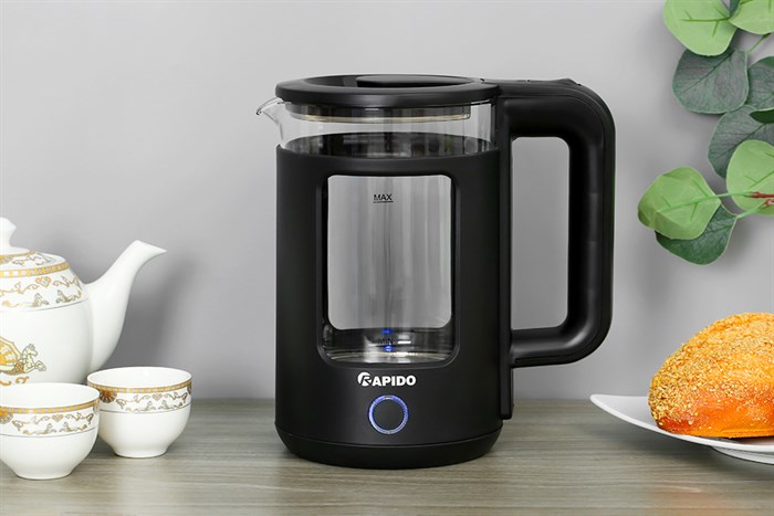 Ấm siêu tốc Rapido RK1715B an toàn, bền, phù hợp nhu cầu sử dụng hàng ngày