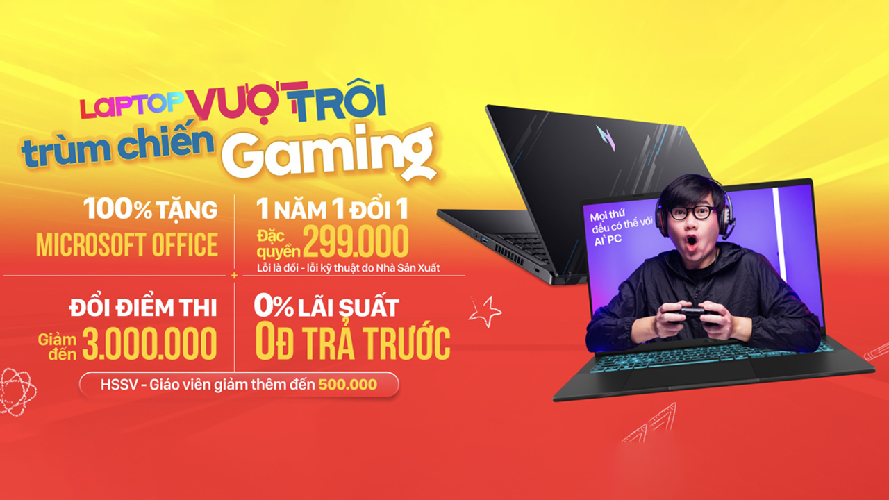 Nhận Ngay Voucher 1 Triệu Khi Mua Laptop Gaming Tại Thế Giới Di Động Nhận Ngay Voucher 1 Triệu Khi Mua Laptop Gaming Tại Thế Giới Di Động