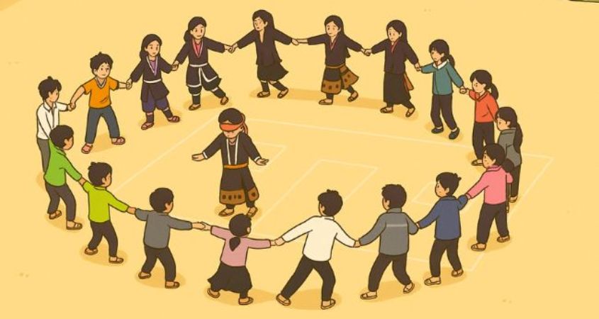 Hình minh hoạ trò chơi bịt mắt bắt dê