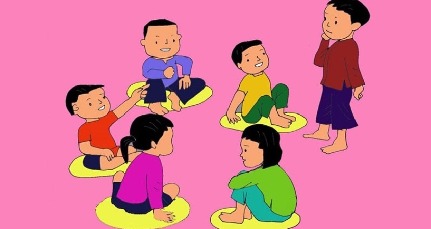 Hình minh hoạ trò chơi dung dăng dung dẻ