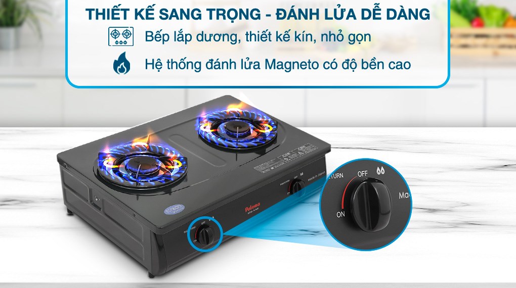 Bếp Paloma PA-6MEJ kiểu dáng nhỏ gọn, tiện lợi cho gia đình ít người