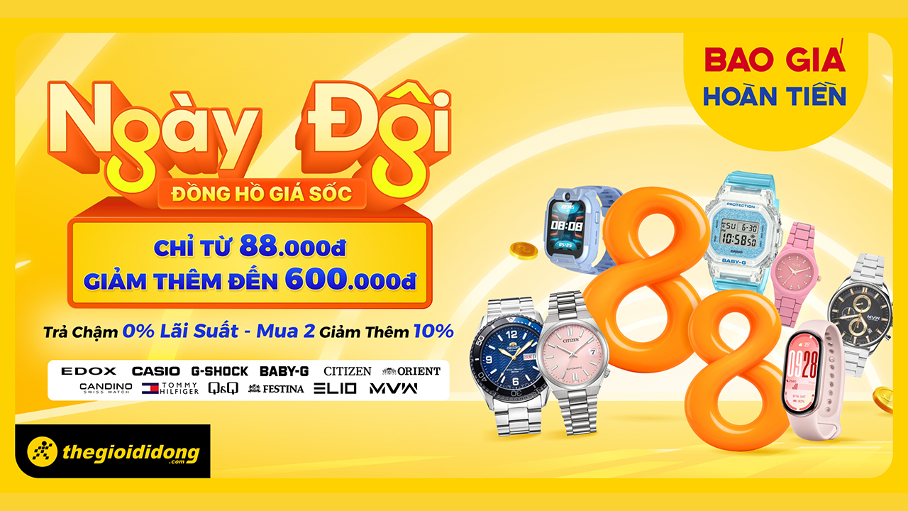 Ngày Đôi 8/8 - Đồng Hồ Giá Sốc Ngày Đôi 8/8 - Đồng Hồ Giá Sốc