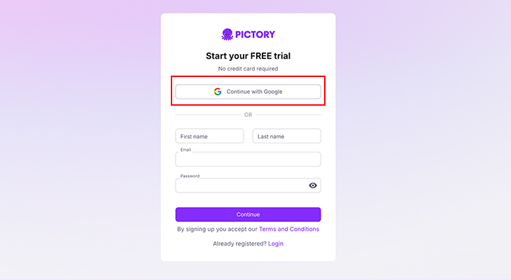 Cách tạo tài khoản trên Pictory AI