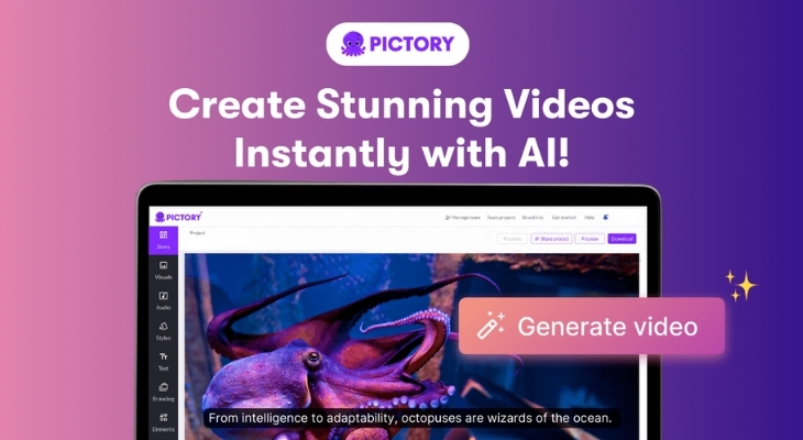 Pictory AI là phần mềm tạo video bằng trí tuệ nhân tạo