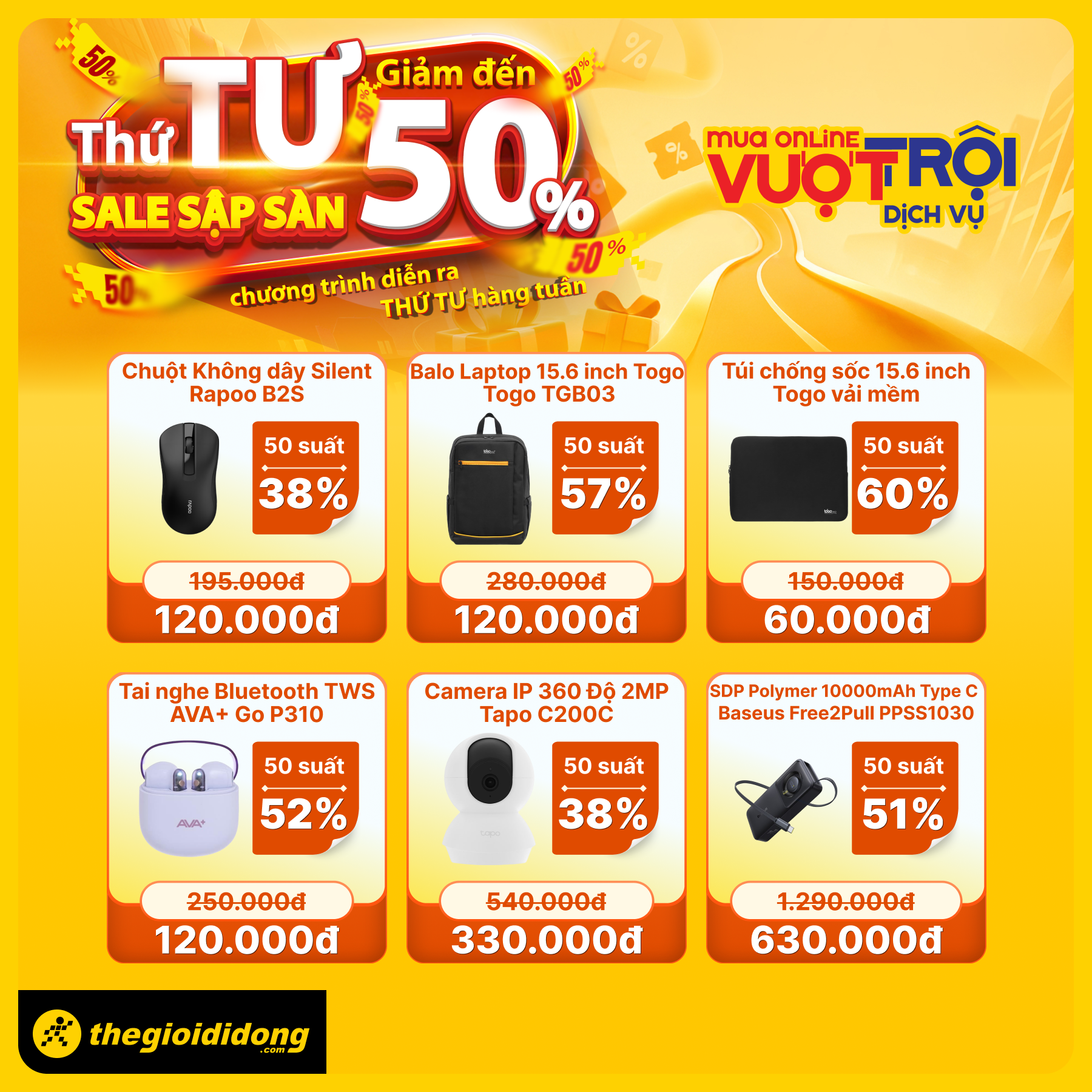 Cực Hot: Mời Đoàn Mình Di Chuyển Vào Trang Tgdđ Săn Deal Thứ 4 – Sale Sập Sàn Tới 50%! Cực Hot: Mời Đoàn Mình Di Chuyển Vào Trang Tgdđ Săn Deal Thứ 4 – Sale Sập Sàn Tới 50%!