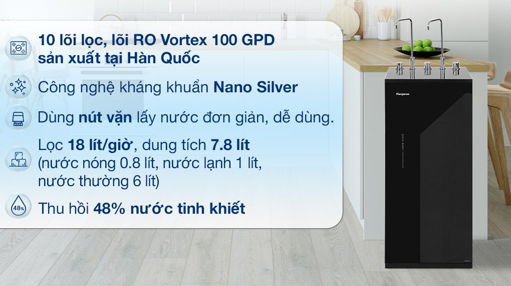 Máy lọc nước RO nóng nguội lạnh Kangaroo KG10A17 10 lõi đang kinh doanh tại ĐMX với giá bán 5.990.000 VNĐ (Cập nhật 08/2025)