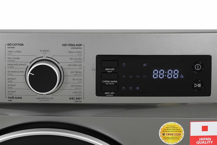 Máy sấy thông hơi 7 kg Toshiba TD-H80SEV(SK) có nhiều chế độ sấy tự động phù hợp với nhiều loại quần áo