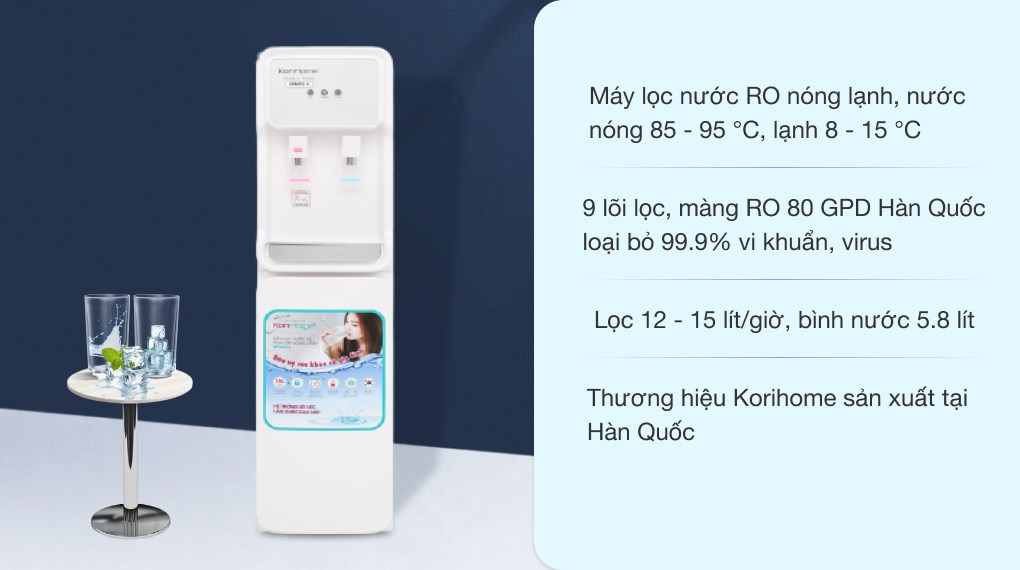 Máy lọc nước Korihome WPK-915 9 lõi nhỏ gọn với công nghệ Block Máy lọc nước Korihome WPK-915 9 lõi nhỏ gọn với công nghệ Block